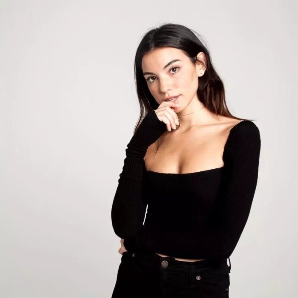 Square Collar Long Sleeve Crop Top✨
